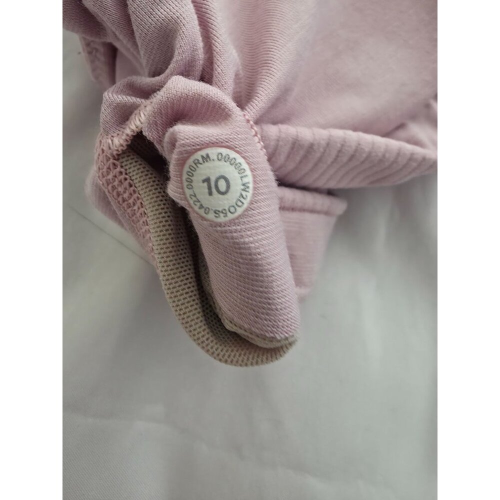 Lululemon Ribbed Nulu Pink Asymmetrical Yoga Light Support, A/B Cup Bra Sz 10 - Picture 6 of 6